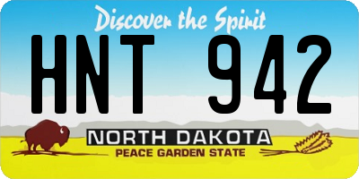 ND license plate HNT942
