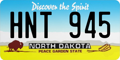 ND license plate HNT945