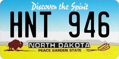 ND license plate HNT946
