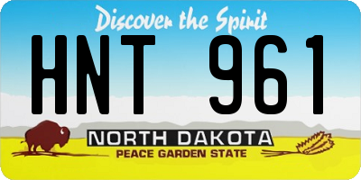 ND license plate HNT961