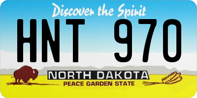 ND license plate HNT970