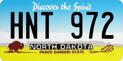 ND license plate HNT972