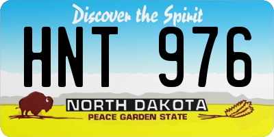 ND license plate HNT976
