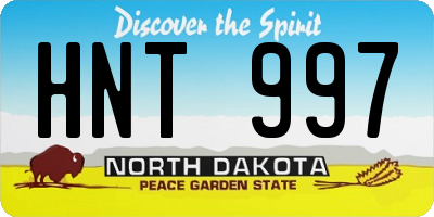 ND license plate HNT997