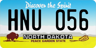 ND license plate HNU056