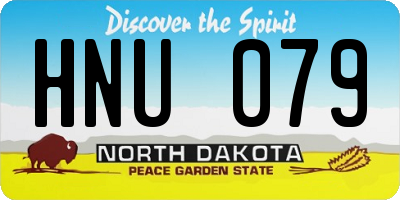 ND license plate HNU079