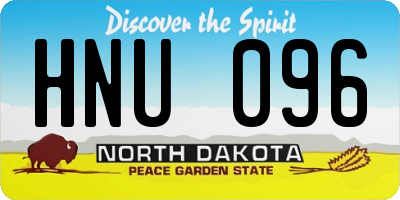 ND license plate HNU096