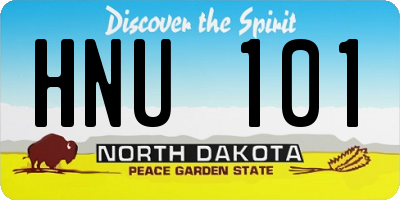 ND license plate HNU101