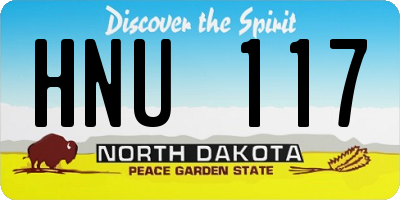 ND license plate HNU117