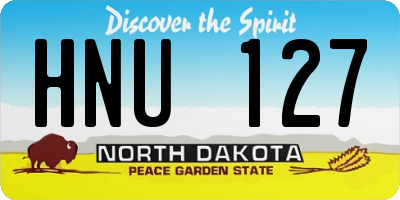 ND license plate HNU127