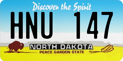 ND license plate HNU147
