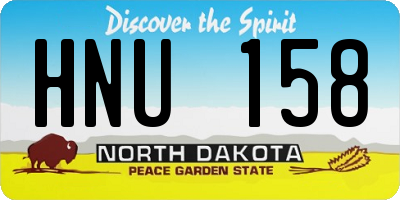 ND license plate HNU158