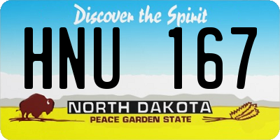 ND license plate HNU167