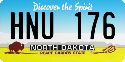 ND license plate HNU176