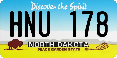 ND license plate HNU178