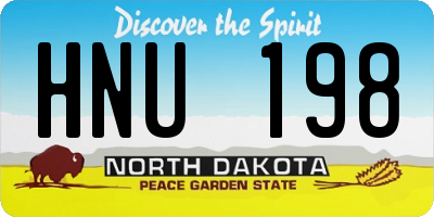 ND license plate HNU198