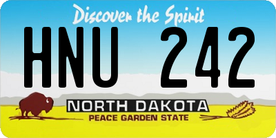 ND license plate HNU242