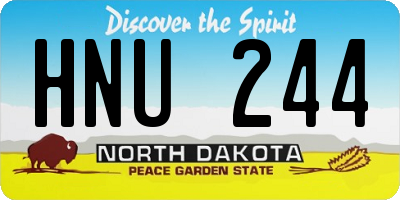 ND license plate HNU244