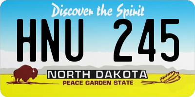 ND license plate HNU245
