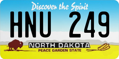 ND license plate HNU249