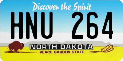 ND license plate HNU264