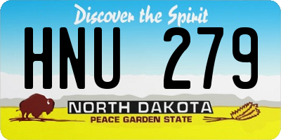ND license plate HNU279