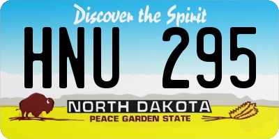 ND license plate HNU295
