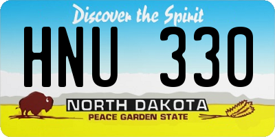 ND license plate HNU330