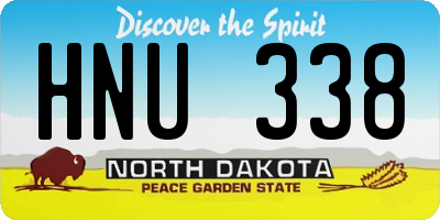 ND license plate HNU338