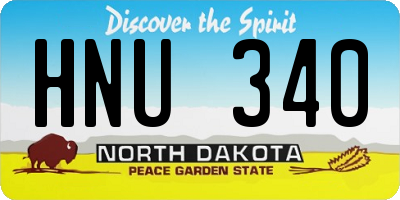 ND license plate HNU340