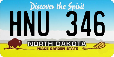 ND license plate HNU346