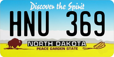 ND license plate HNU369