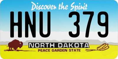 ND license plate HNU379