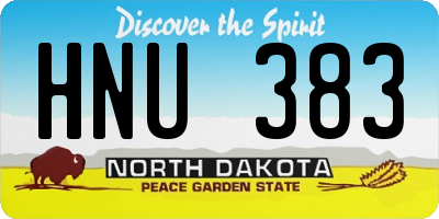 ND license plate HNU383