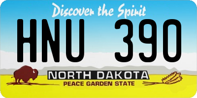 ND license plate HNU390