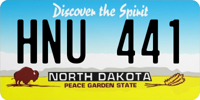 ND license plate HNU441