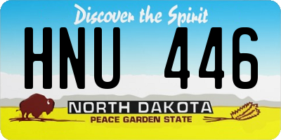 ND license plate HNU446