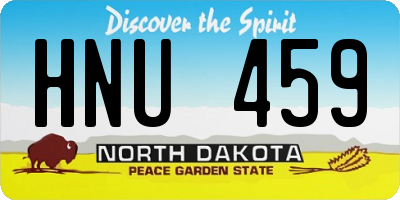 ND license plate HNU459