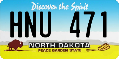 ND license plate HNU471