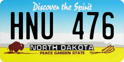 ND license plate HNU476
