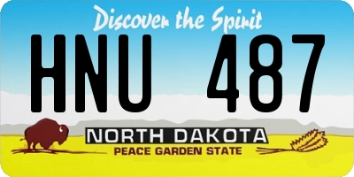 ND license plate HNU487