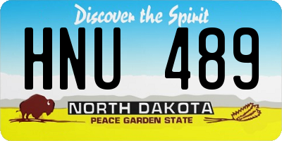 ND license plate HNU489