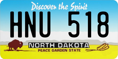 ND license plate HNU518