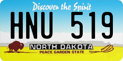 ND license plate HNU519
