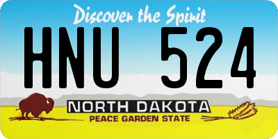 ND license plate HNU524