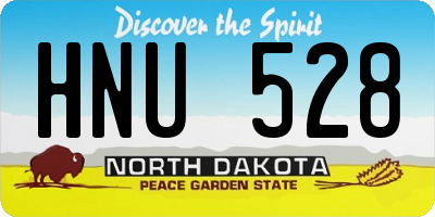 ND license plate HNU528