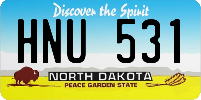 ND license plate HNU531