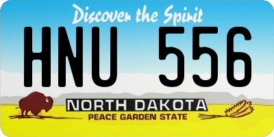 ND license plate HNU556