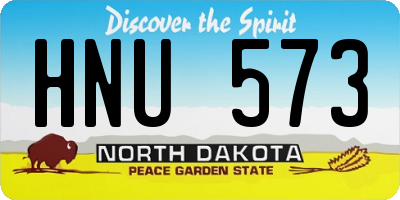 ND license plate HNU573