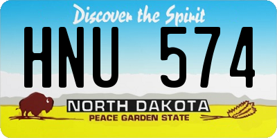 ND license plate HNU574